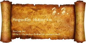 Hegedűs Huberta névjegykártya